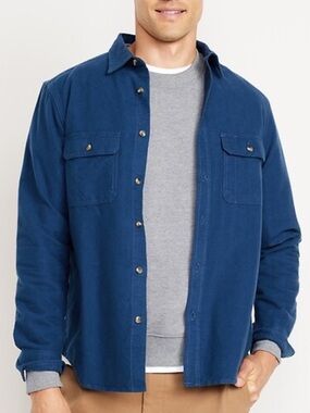 Old Navy Navy Blue Long-Sleeve Button-Down Shirt